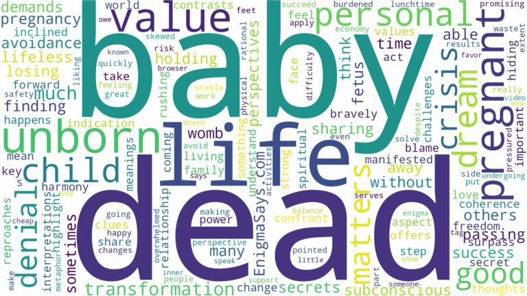 dreaming of being pregnant with dead baby and related dreams with their meanings in a word cloud