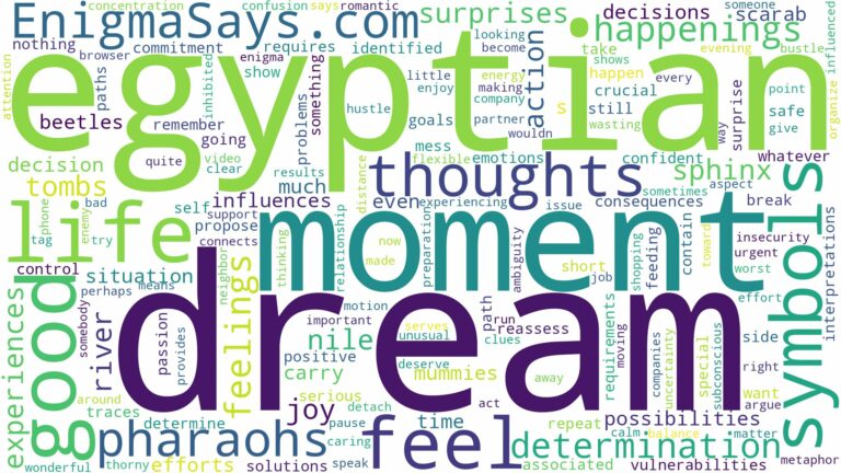 dream about egyptian symbols and related dreams with their meanings in a word cloud