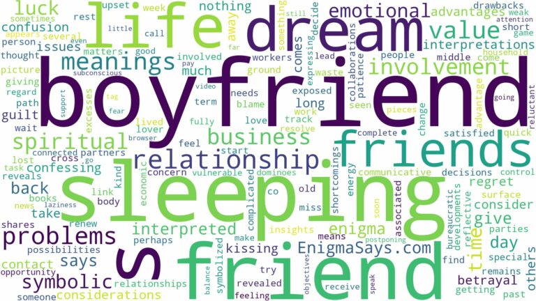 dreaming of sleeping with your friends boyfriend and related dreams with their meanings in a word cloud