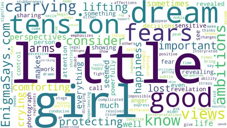 dreaming of carrying a little girl and related dreams with their meanings in a word cloud