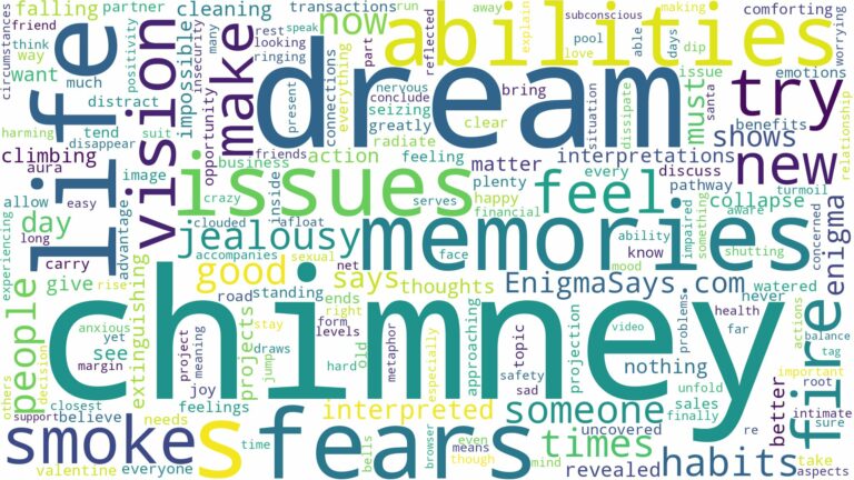 dream about chimney and related dreams with their meanings in a word cloud