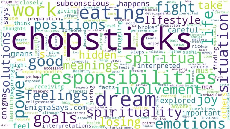 dreams about chopsticks and related dreams with their meanings in a word cloud