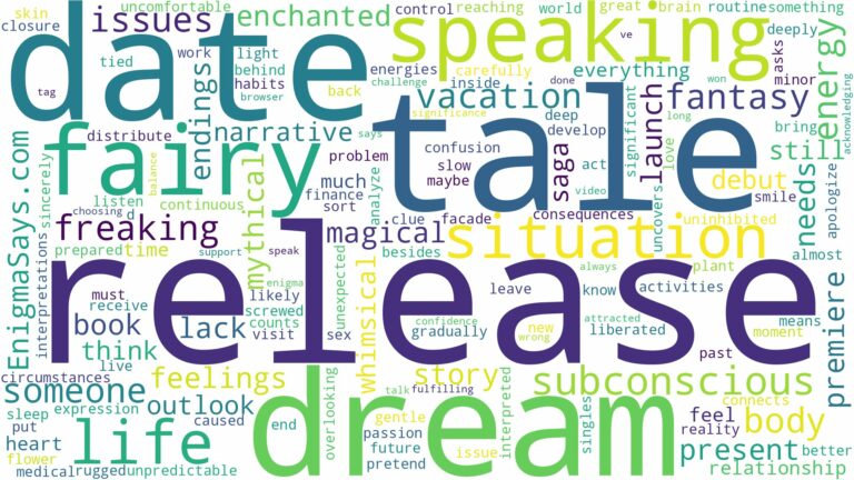dreaming about a freaking fairy tale release date and related dreams with their meanings in a word cloud