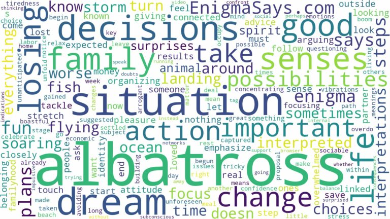 dreams about albatross and related dreams with their meanings in a word cloud