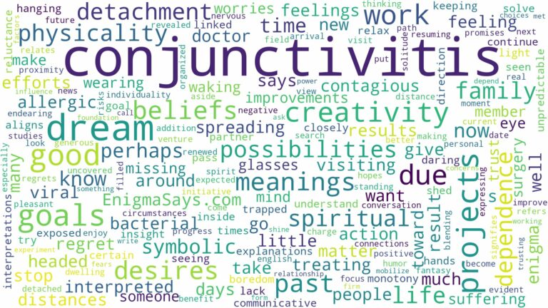 dreams about conjunctivitis and related dreams with their meanings in a word cloud