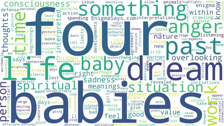 dream about four babies and related dreams with their meanings in a word cloud