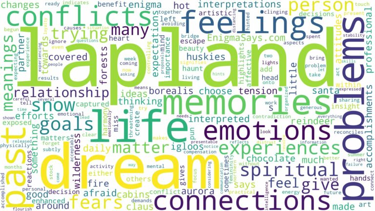 dream about lapland and related dreams with their meanings in a word cloud