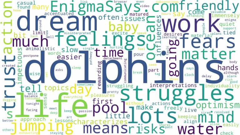 dreams about lots of dolphins and related dreams with their meanings in a word cloud