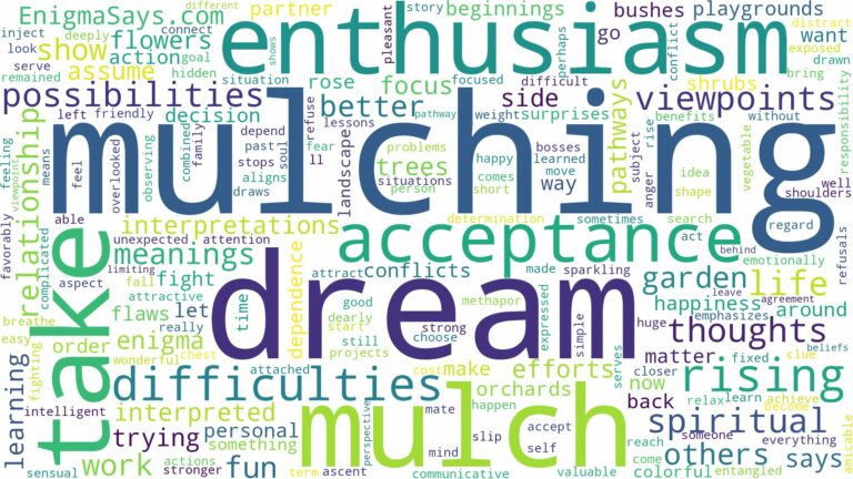 dream about mulch and related dreams with their meanings in a word cloud