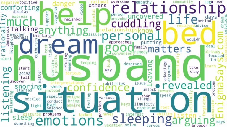 dreaming of sleeping with your husband and related dreams with their meanings in a word cloud