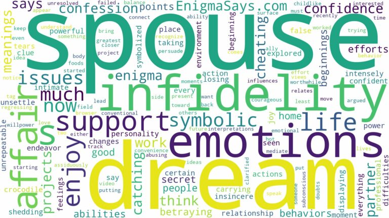dream about spouse infidelity and related dreams with their meanings in a word cloud