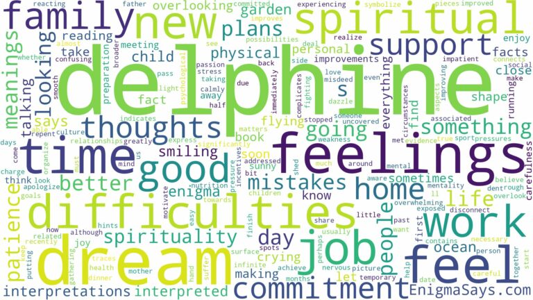 dream about delphine and related dreams with their meanings in a word cloud