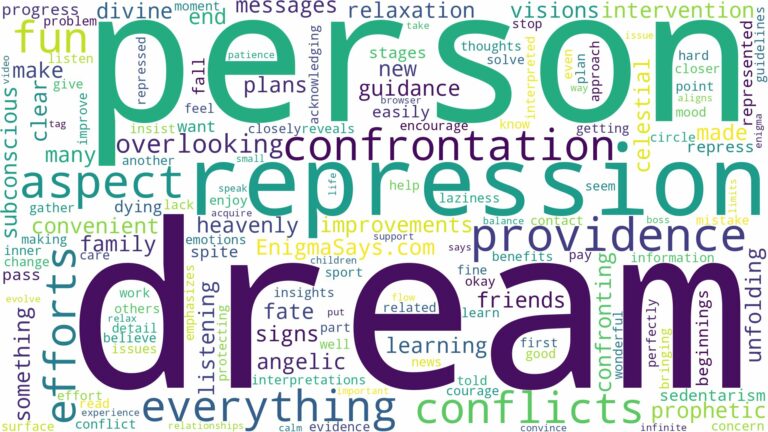 dream about providence and related dreams with their meanings in a word cloud