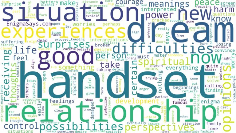 dream about handset and related dreams with their meanings in a word cloud