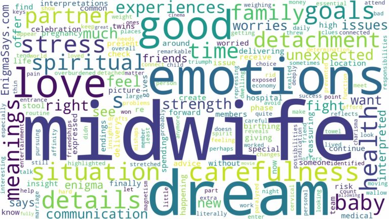 dream about midwife and related dreams with their meanings in a word cloud