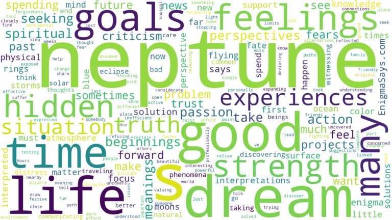 dream about neptune and related dreams with their meanings in a word cloud