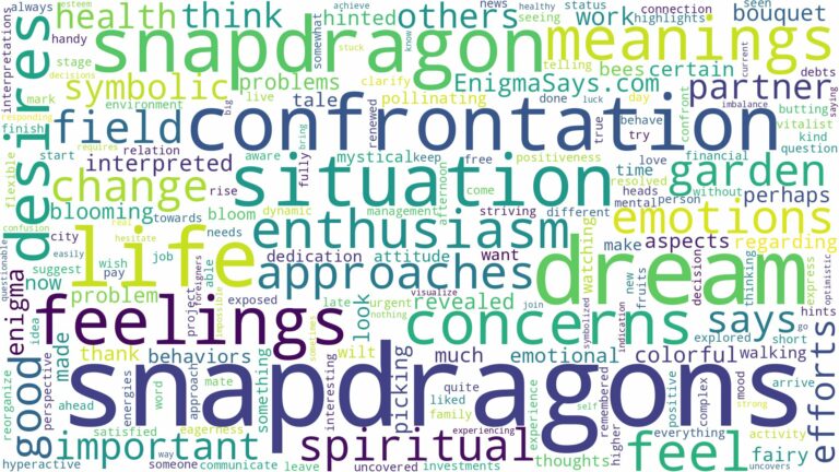 dreams about snapdragons and related dreams with their meanings in a word cloud