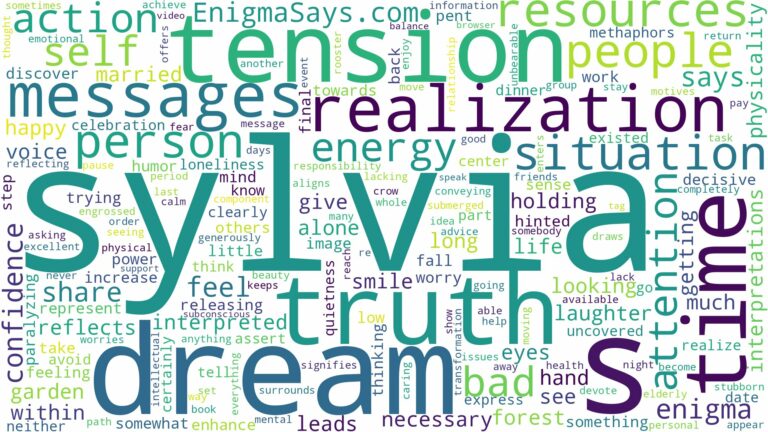 dream about sylvia and related dreams with their meanings in a word cloud