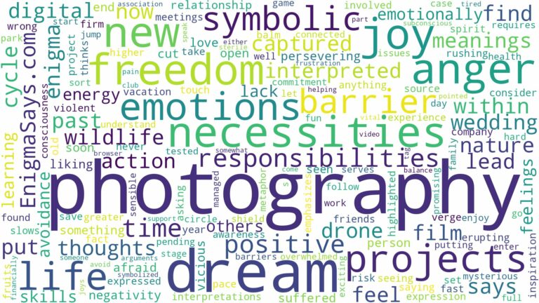 dream about photography and related dreams with their meanings in a word cloud