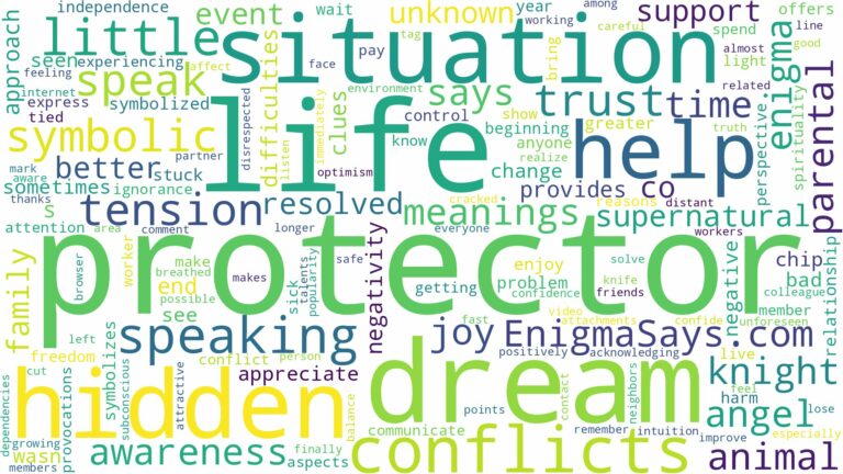 dream about protector and related dreams with their meanings in a word cloud
