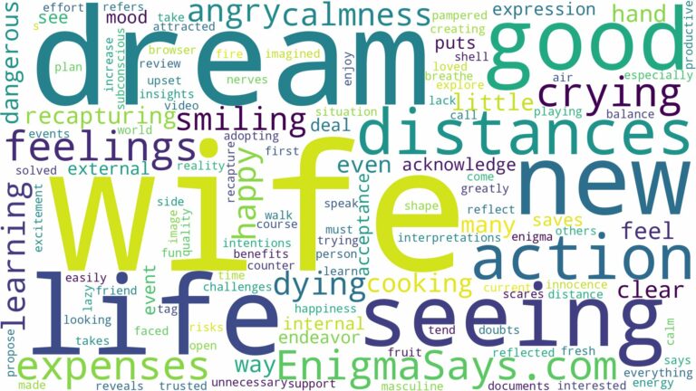 dream of seeing wife and related dreams with their meanings in a word cloud