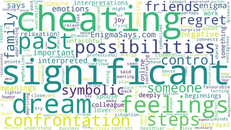 dreaming of significant other cheating and related dreams with their meanings in a word cloud